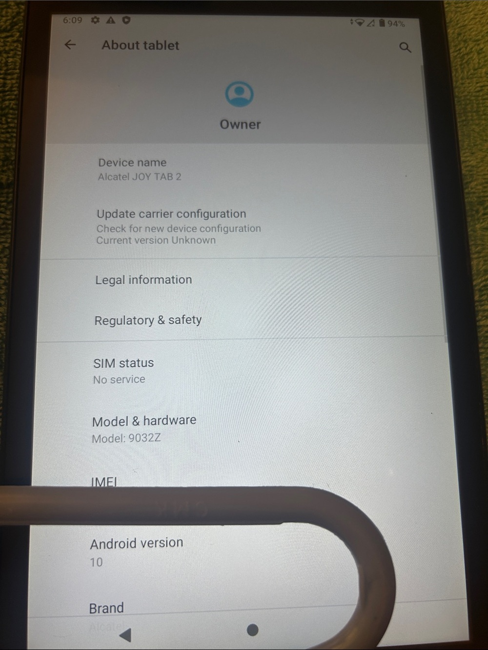 Alcatel Joy Tab 2 Tablet - Black
